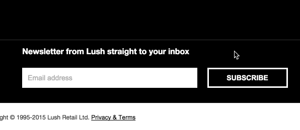 lush email signup