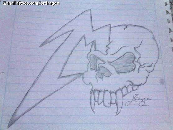 Tattoo Flash Of Metallica, Skulls, Gothic 417_x_556_jpg