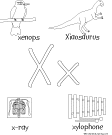 Letter X Alphabet Activities at EnchantedLearning.com