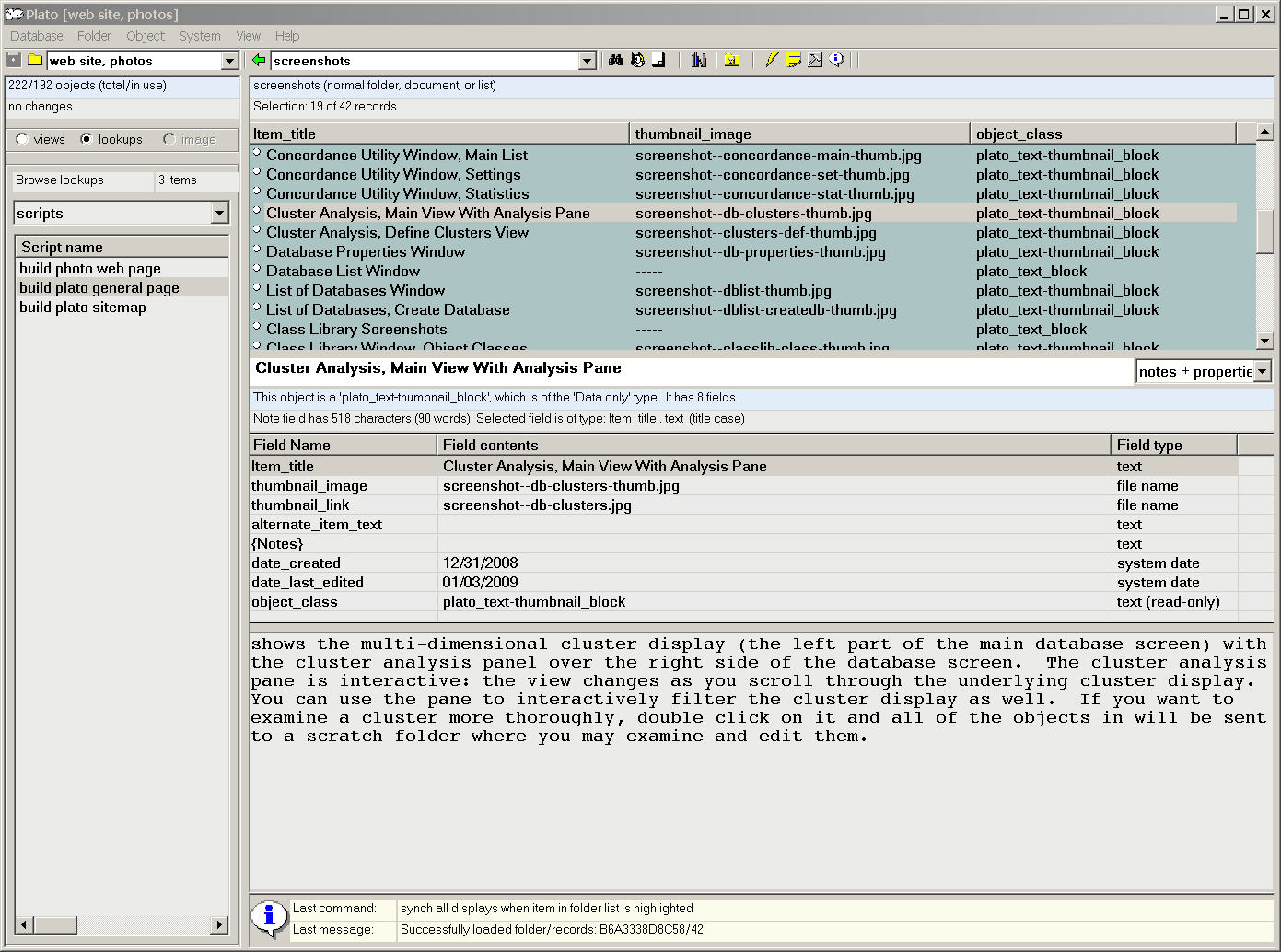 Plato tutorial, generating a web site