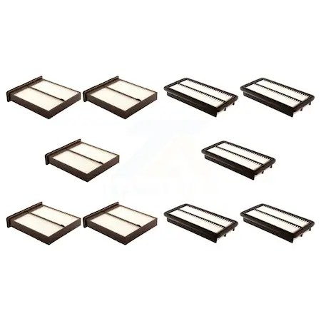 Pur 5x Air + 5x Cabin Filter 10 Total Kit For Suzuki SX4 Crossover KFL