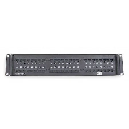 Hubbell Premise Wiring Patch Panel, 48 Ports, T568 Standard A/B P6E48U(01)