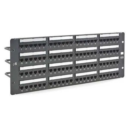 Hubbell Premise Wiring Patch Panel, 6.97in.H, 6 Category, Steel HP696(05)