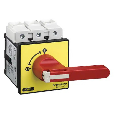 Square D Manual Motor Switch, 100 A, 3 P, Phase, Rotary Handle, TeSys