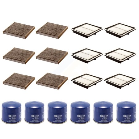 Pur 6X Air + 6X Cabin + 6X Engine Oil Filter 18 Total Kit For Subaru