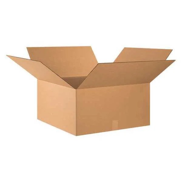Zoro Select HeavyDuty Boxes, 24" x 24" x 12", Kraft, 10/Bundle 22XM64