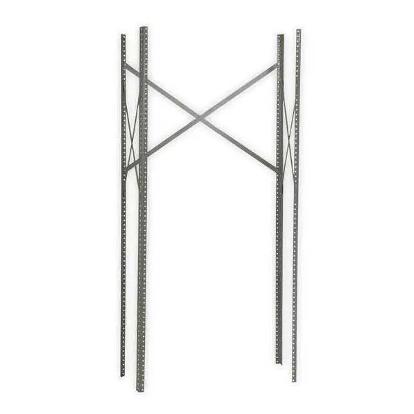 Edsal Shelving Post Kit, Gray, 85 In. H CPK85GY Zoro