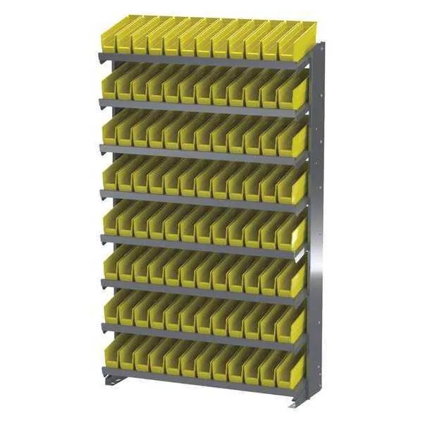 AkroMils Steel Sided Pick Rack, Yellow APRS110Y Zoro