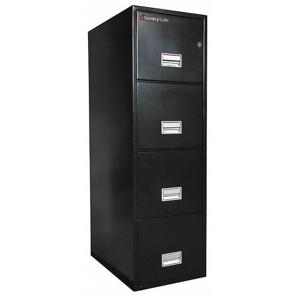 Sentry Safe 4 Drawer Fire/WaterResistant Filing Black, Letter