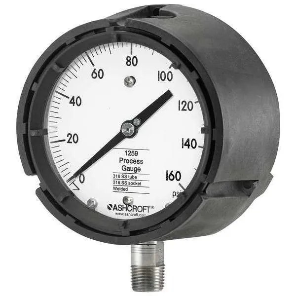 Ashcroft 451259SD04L160 94.03 Pressure Gauge, 0 to 160