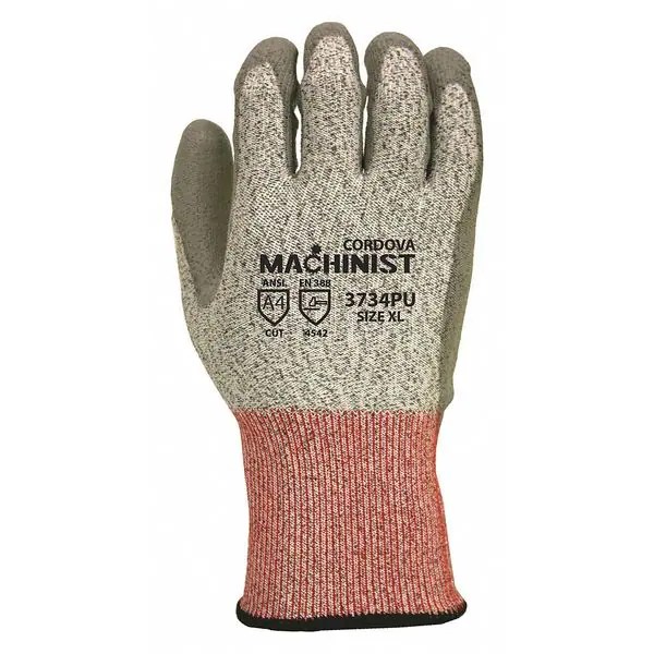 Cordova Glove Cut Resistant Coated Gloves, A4 Cut Level, Polyurethane