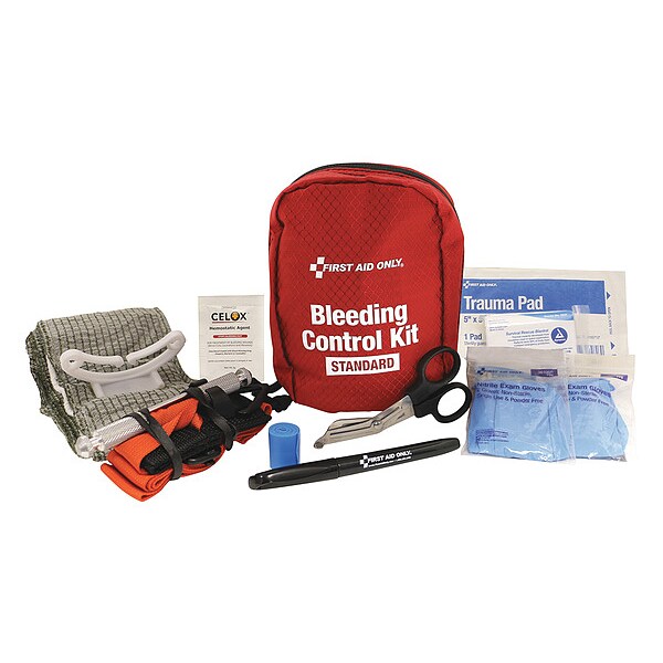First Aid Only 91136 75.45 Stop Bleed Kit, EMS/Trauma/Response, Red