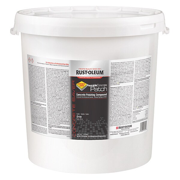 RustOleum 353964 30.80 Concrete Patch, Gray, 10 lb. Sz, Pail Style