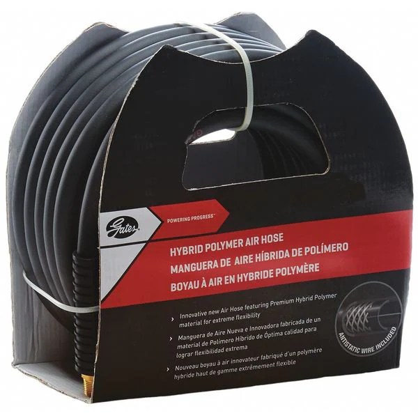Gates 3/8" x 50 ft Hybrid Air Hose 300 psi 27571 Zoro
