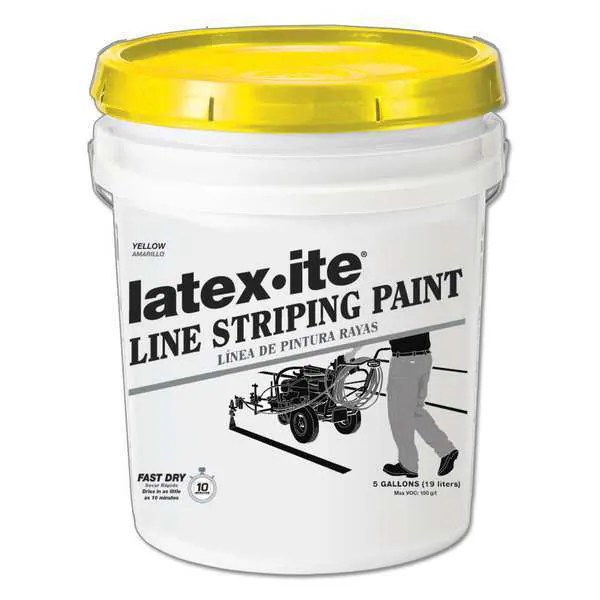 Dalton Striping Paint, 5 gal., Yellow, Water Based 5040 Zoro