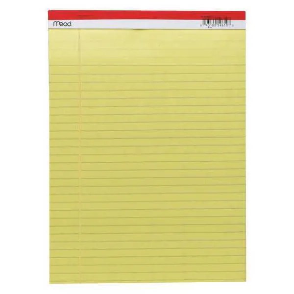 Mead Paper Co Legal Pad, 50 Sheets, 8.5X11 59610 Zoro