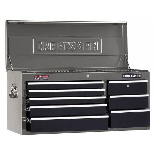 Craftsman Premium HeavyDuty GRIPLATCH Top chest, 8 Drawer, Platinum