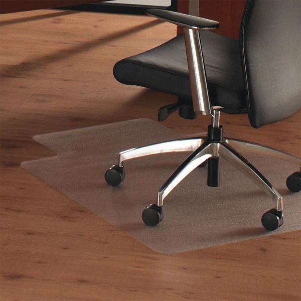 Floortex Chair Mat 48"x60", Traditional Lip Shape, for Hard Floor