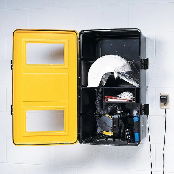Allegro 29369 317.00 Respirator Storage Black/Yellow