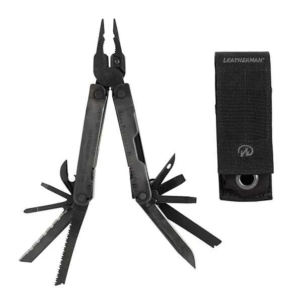 Leatherman Super Tool 300 MultiTool, Black, 19 Tools 831105 Zoro