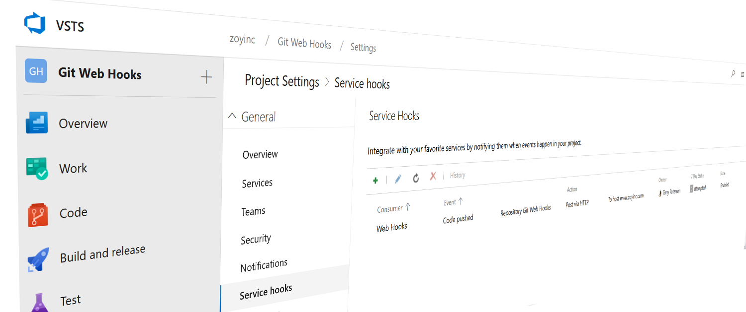 Send JSON requests to a VSTS service hook using SoapUI Zoyinc