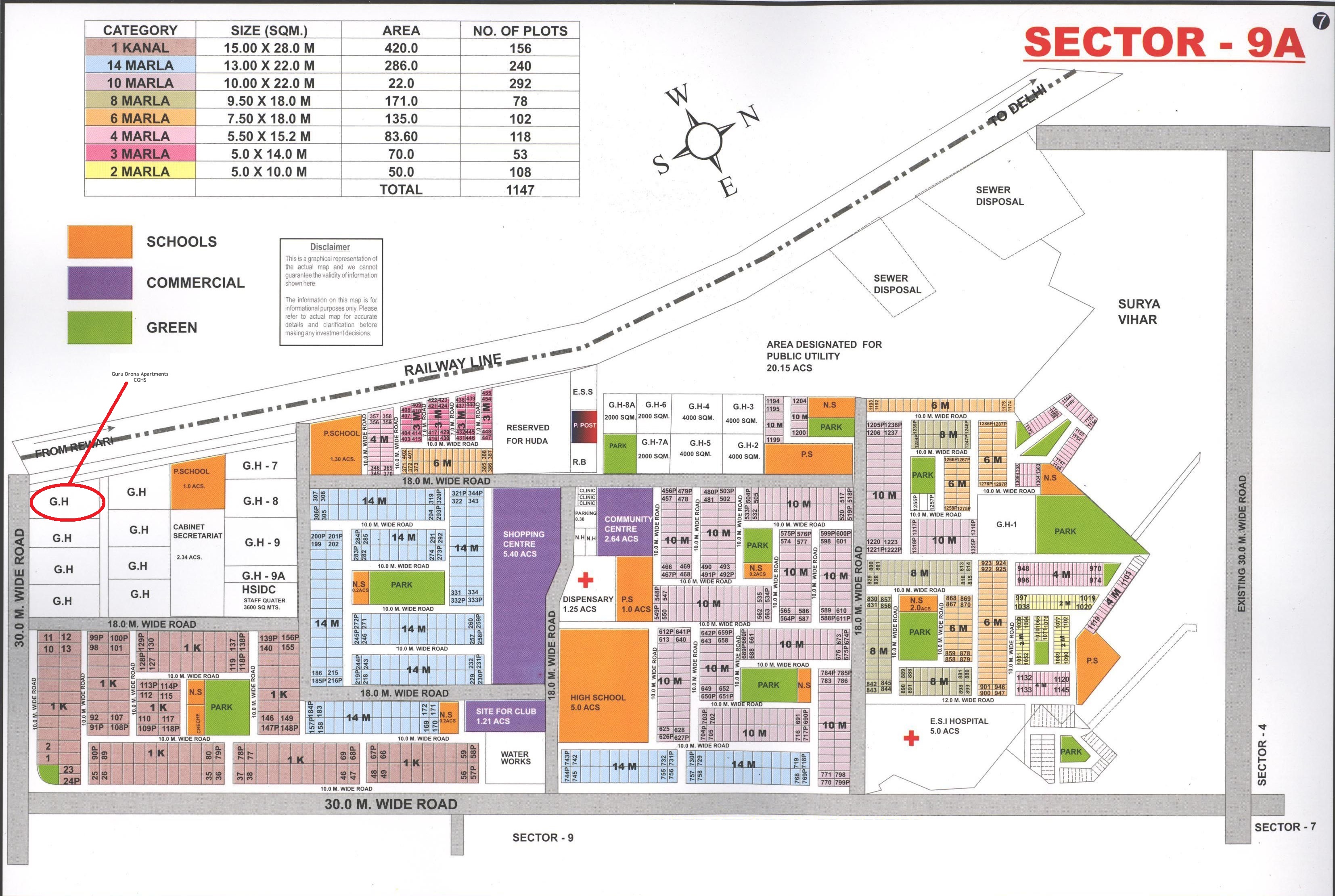 Map Of Apartments Near Me Guru Drona Apartments CGHS, Sector 9A, Basai Road, Gurgaon