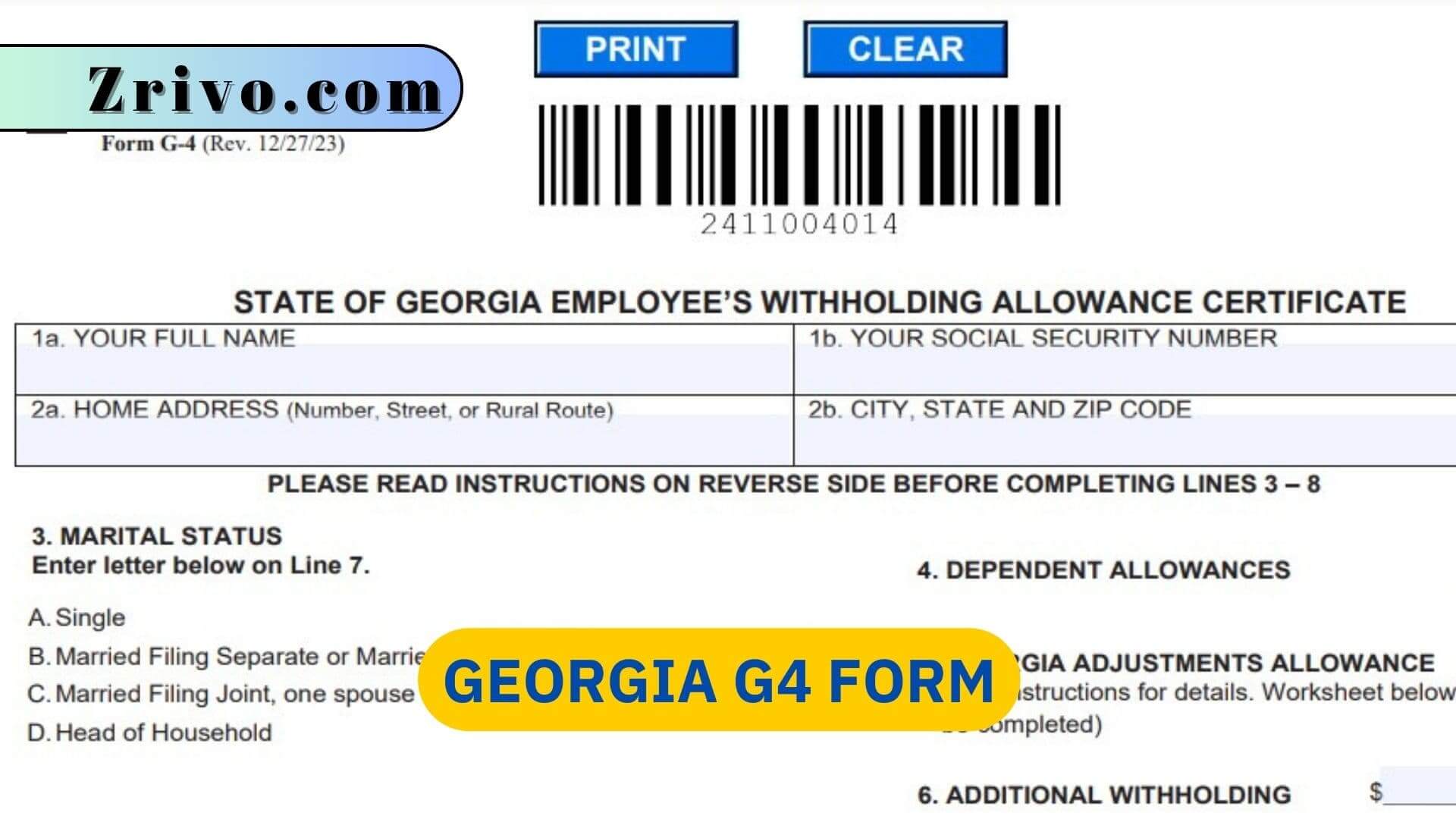 G4 Form 2024 2025