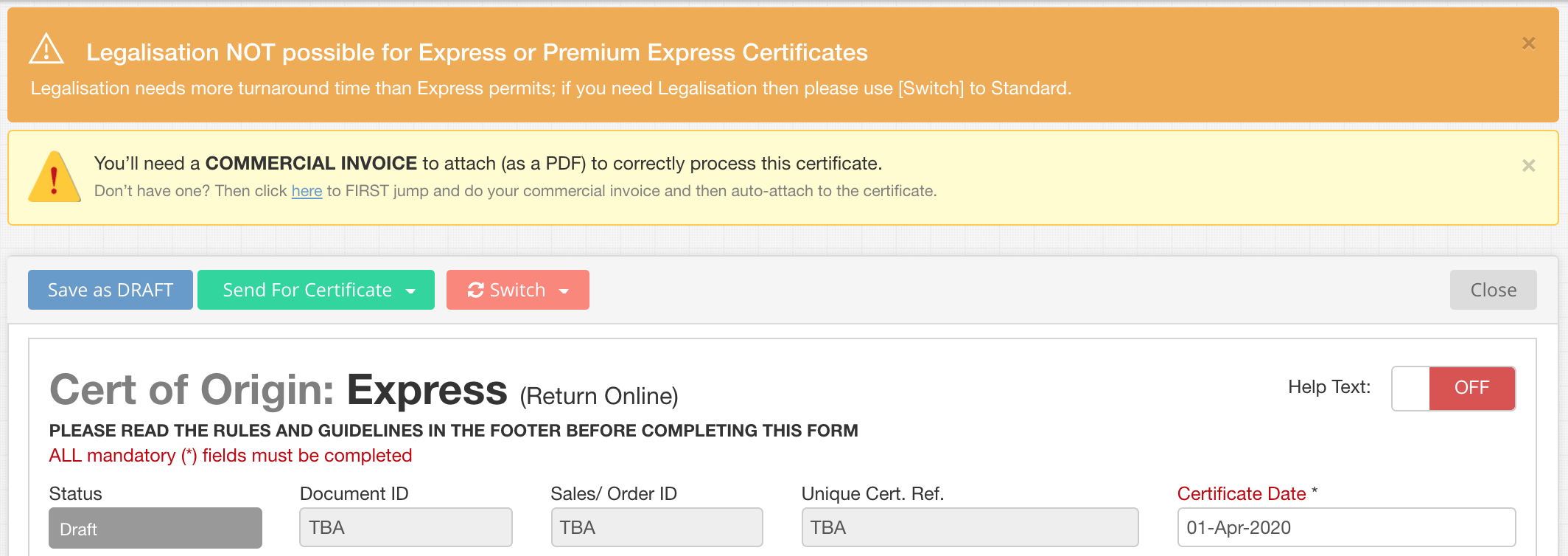 How to create an EC Certificate of Origin in EdgeCTP • EdgeCTP