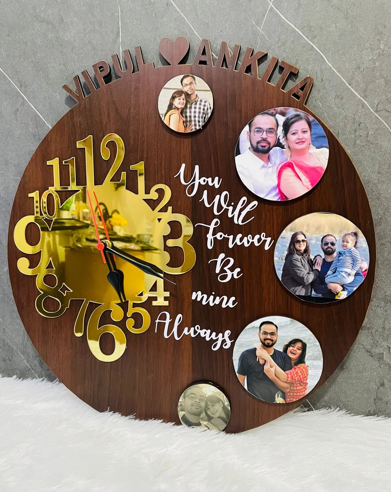 Wooden Customized Photo wall clock Wooden Customized Photo wall clock Zupppy