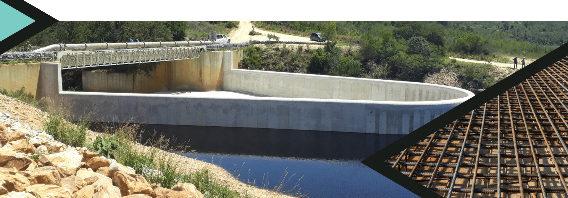 Garden Route Dam spillway and embankment crest raising