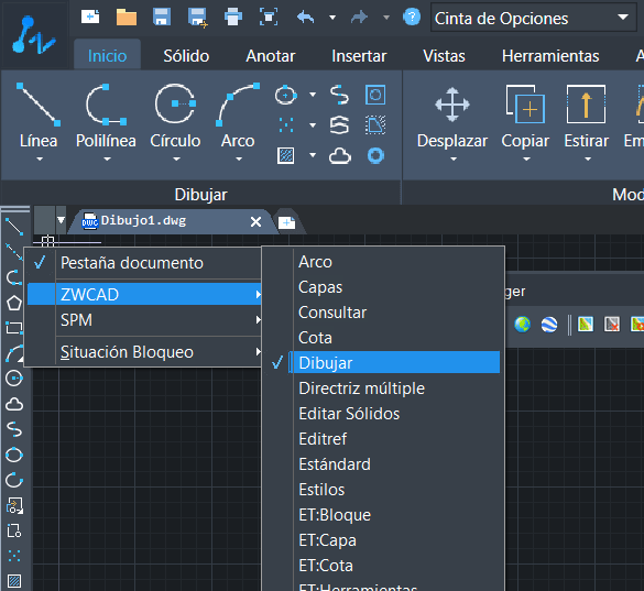 Activar barras de herramientas con interfaz Cinta de Opciones ZWSpain