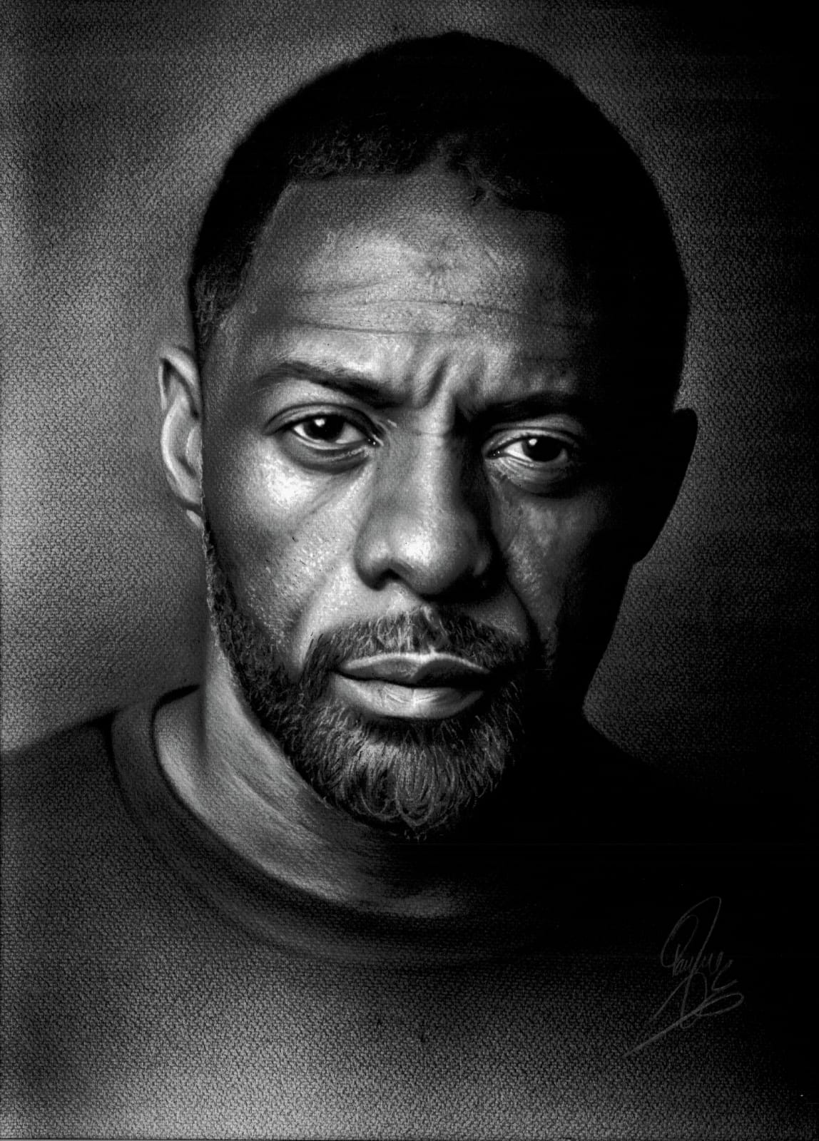 Photorealistic Art Commision A Painting Sample Idris Elba Zygo