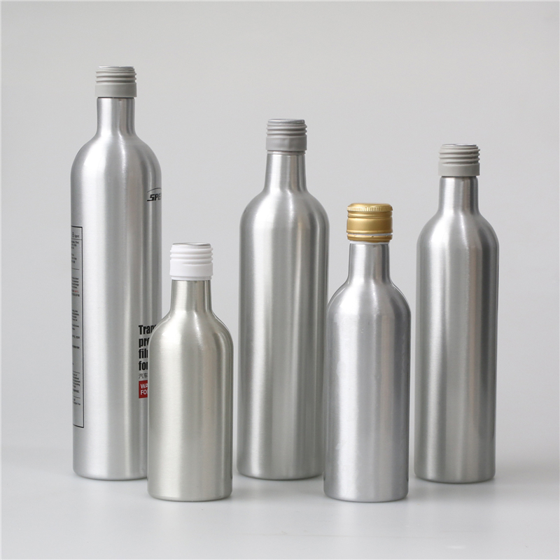 Luxury 500ml 750ml Aluminum Wine Bottle Custom Color Bottle For Olive