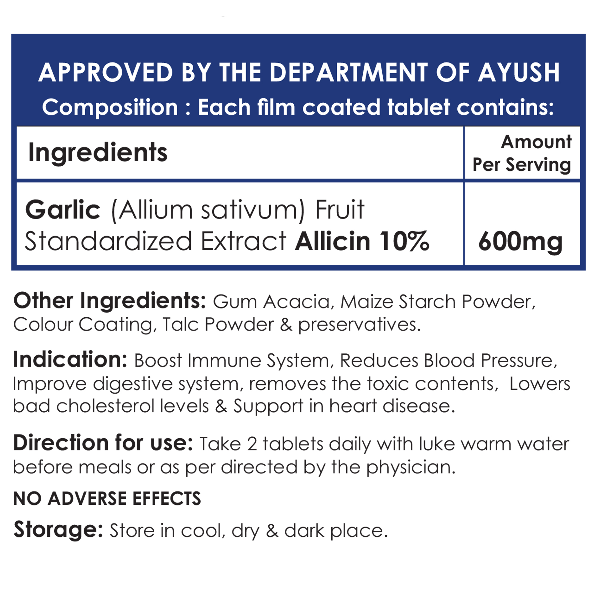 Zyropathy Garlic (Allium Sativum) Fruit Extract Supports