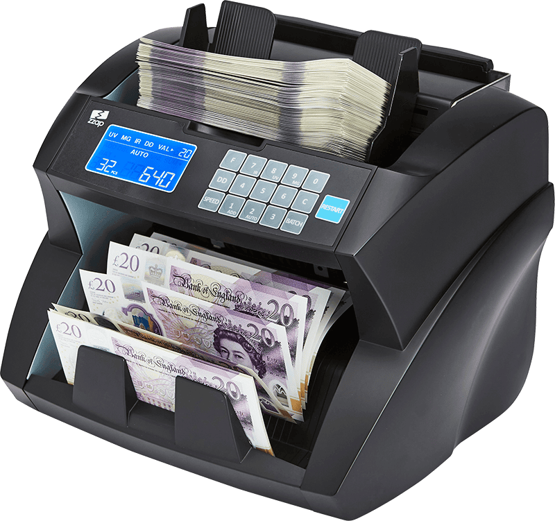 NC30 Money Counting Machine Counts 1,900 Banknotes/Min ZZap
