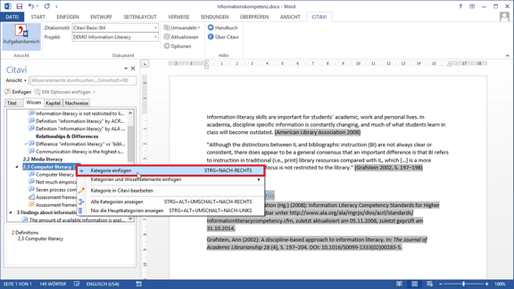 Citavi im Detail > Publikationen erstellen > Publikationen