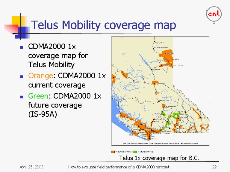 Telus Mobility coverage map