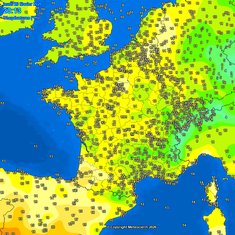 Meteociel Températures observées en France en temps réel