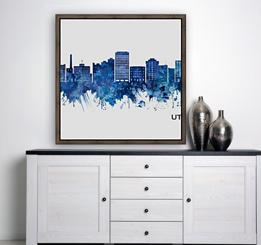 Utica New York Skyline Blue Towseef Dar