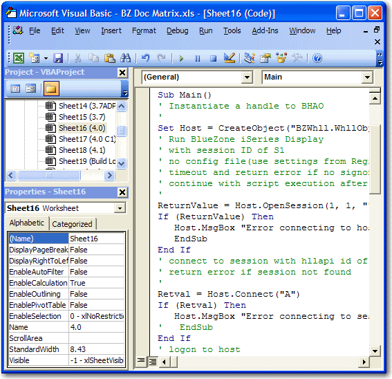 Visual Basic Editor