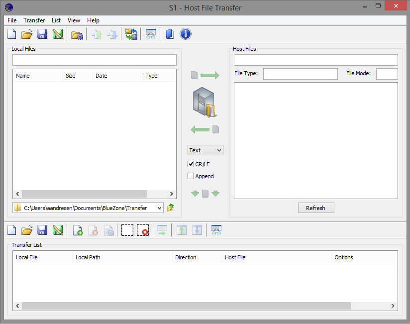INDFILE transfer IBM Mainframe (3270)