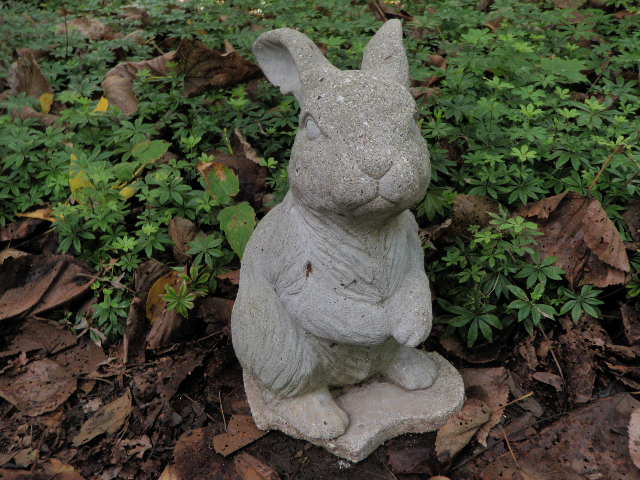 Vintage Cement 13" Tall Standing Rabbit Bunny Garden