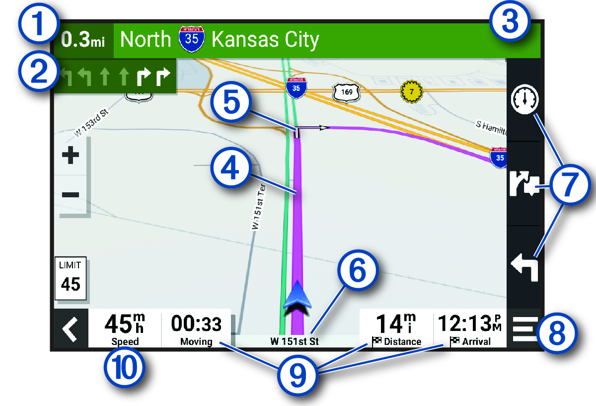 Garmin DriveSmart 66/76/86 Owner's Manual Your Route on the Map