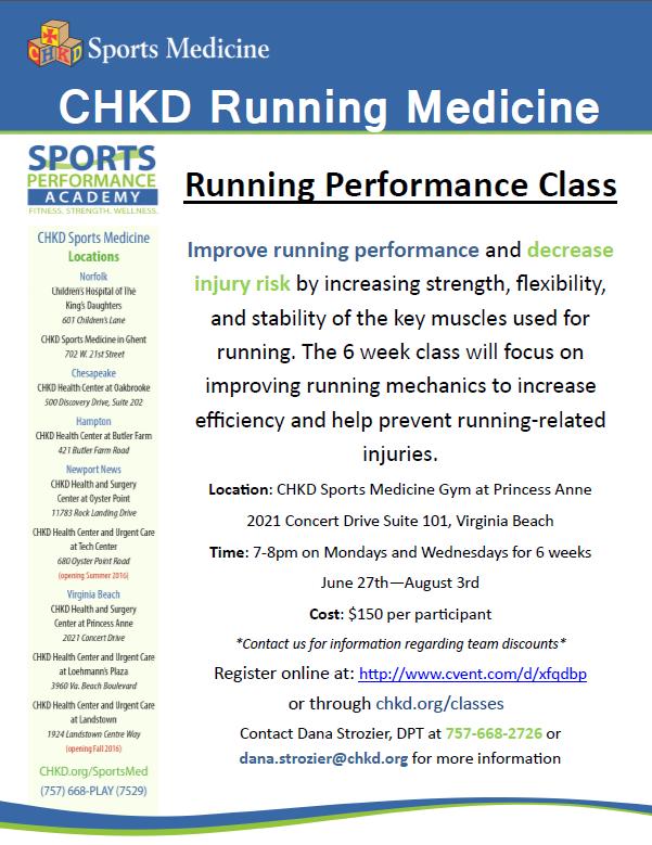 Running Performance Class CHKD Sports Medicine Blog