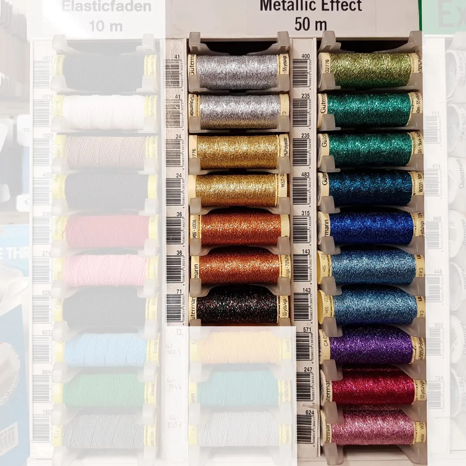 Gutermann Metallic Thread 50m Duttons for Buttons