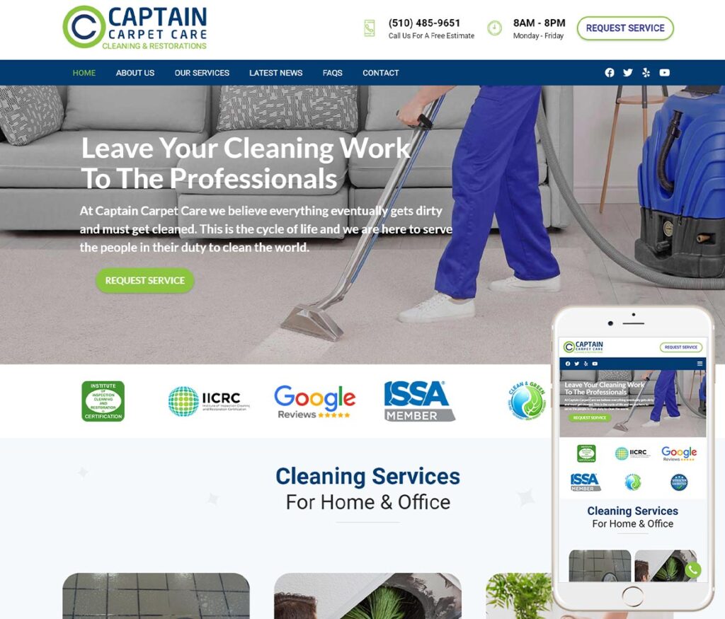 Carpet Cleaning site Design WW  Design Studios