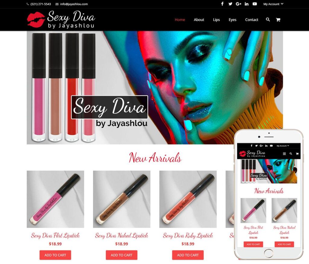 Cosmetic site Designer site Designer