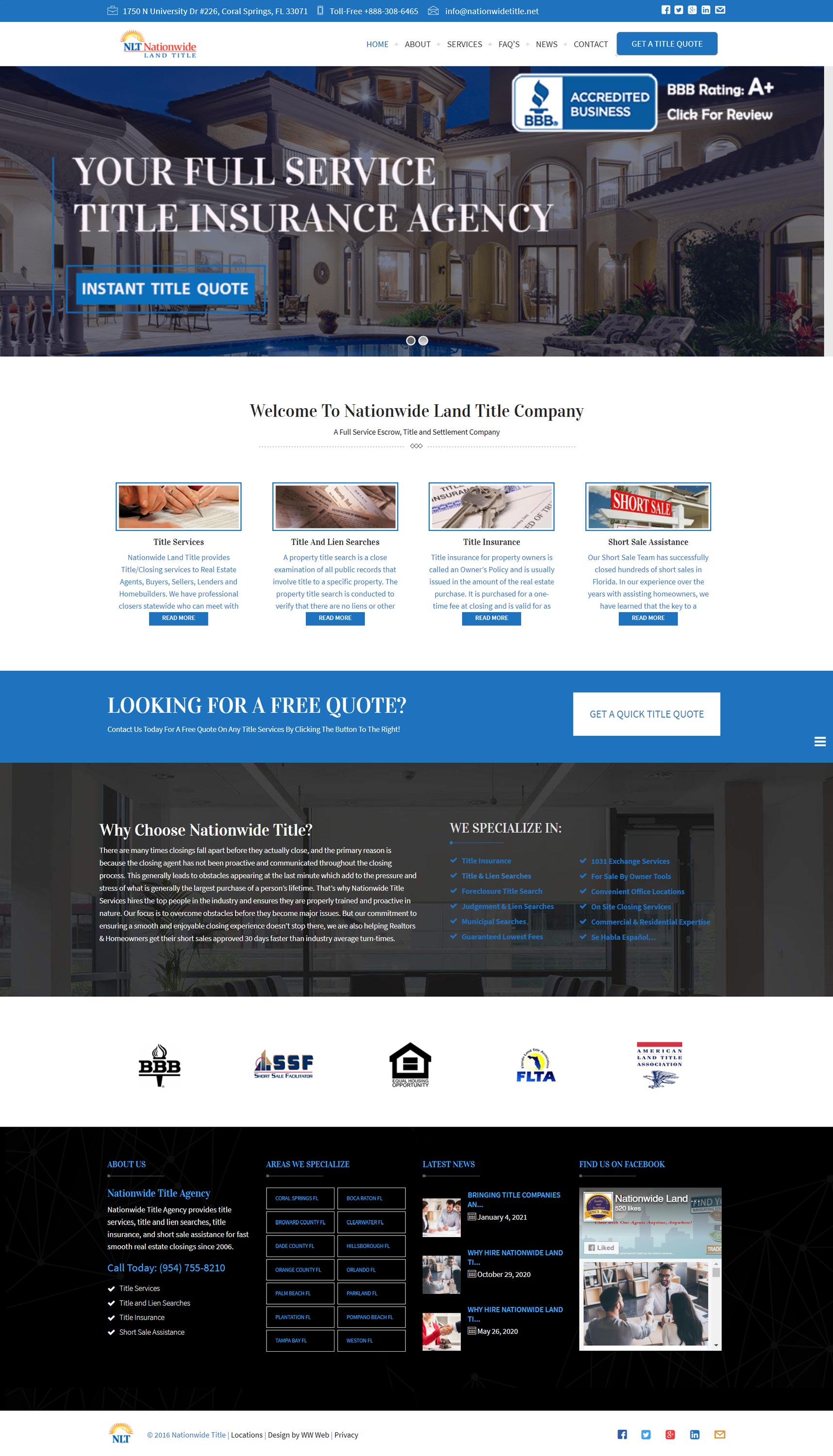 Title Agency site Design WW  Design Studios