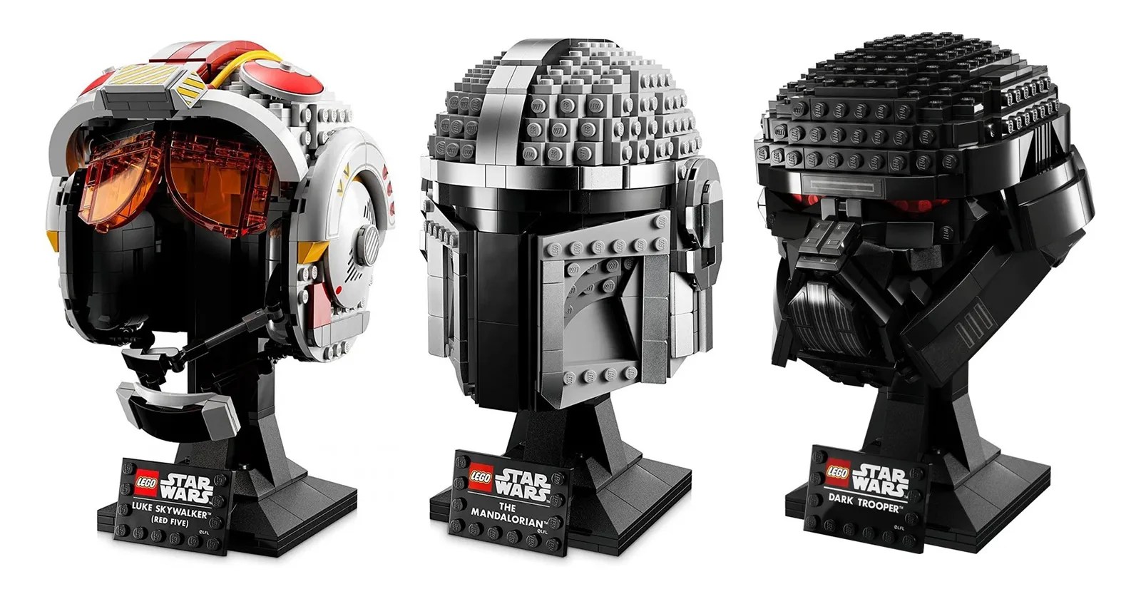 LEGO Star Wars Helmet Collection 2022 sets feature Luke Skywalker, The Mandalorian and a Dark