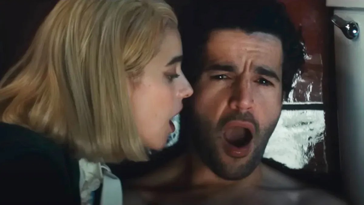 Margaret Qualley and Christopher Abbott engage in dominatrix games in Sanctuary trailer